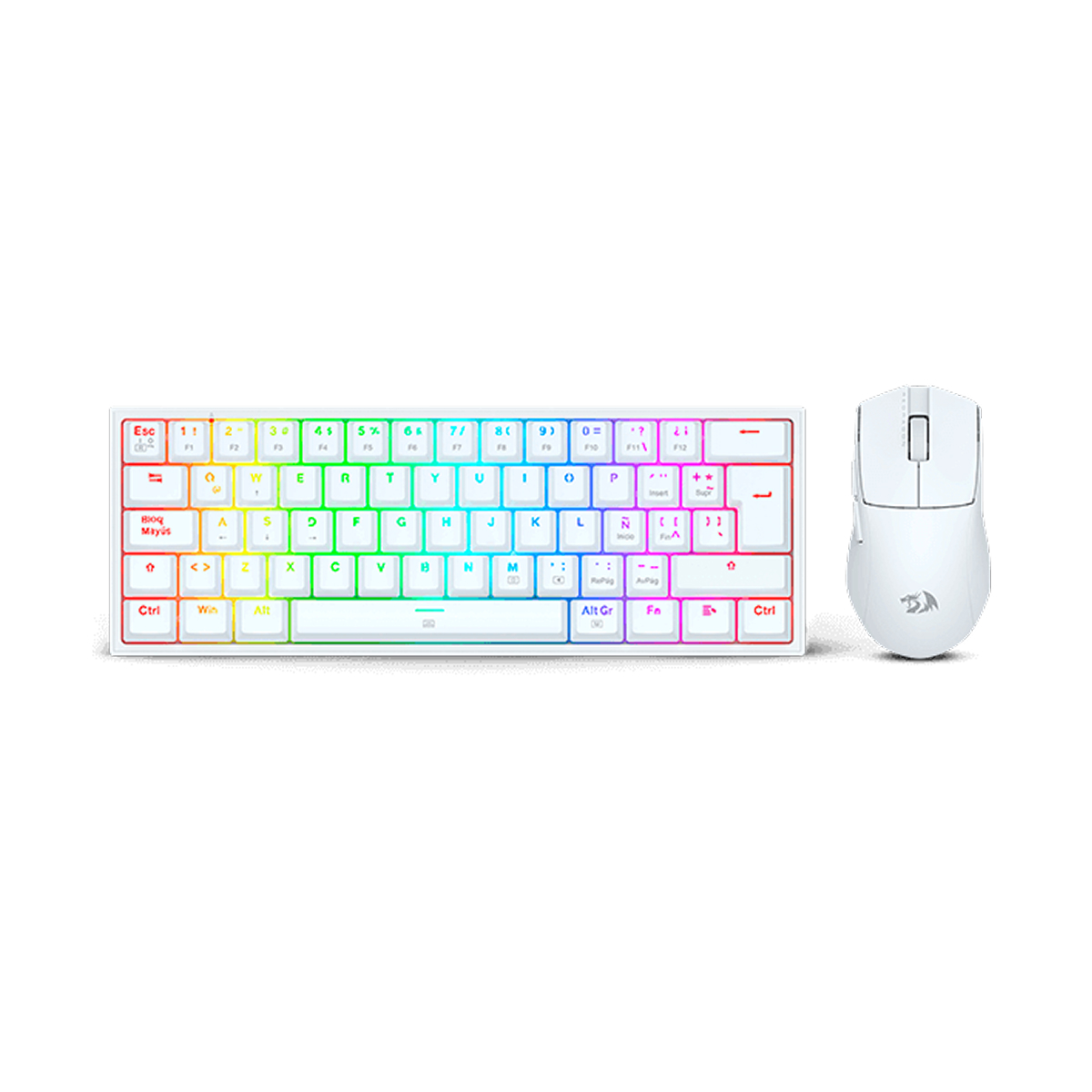 COMBO GAMER REDRAGON S143W 2 EN 1 (TECLADO+MOUSE) BLANCO