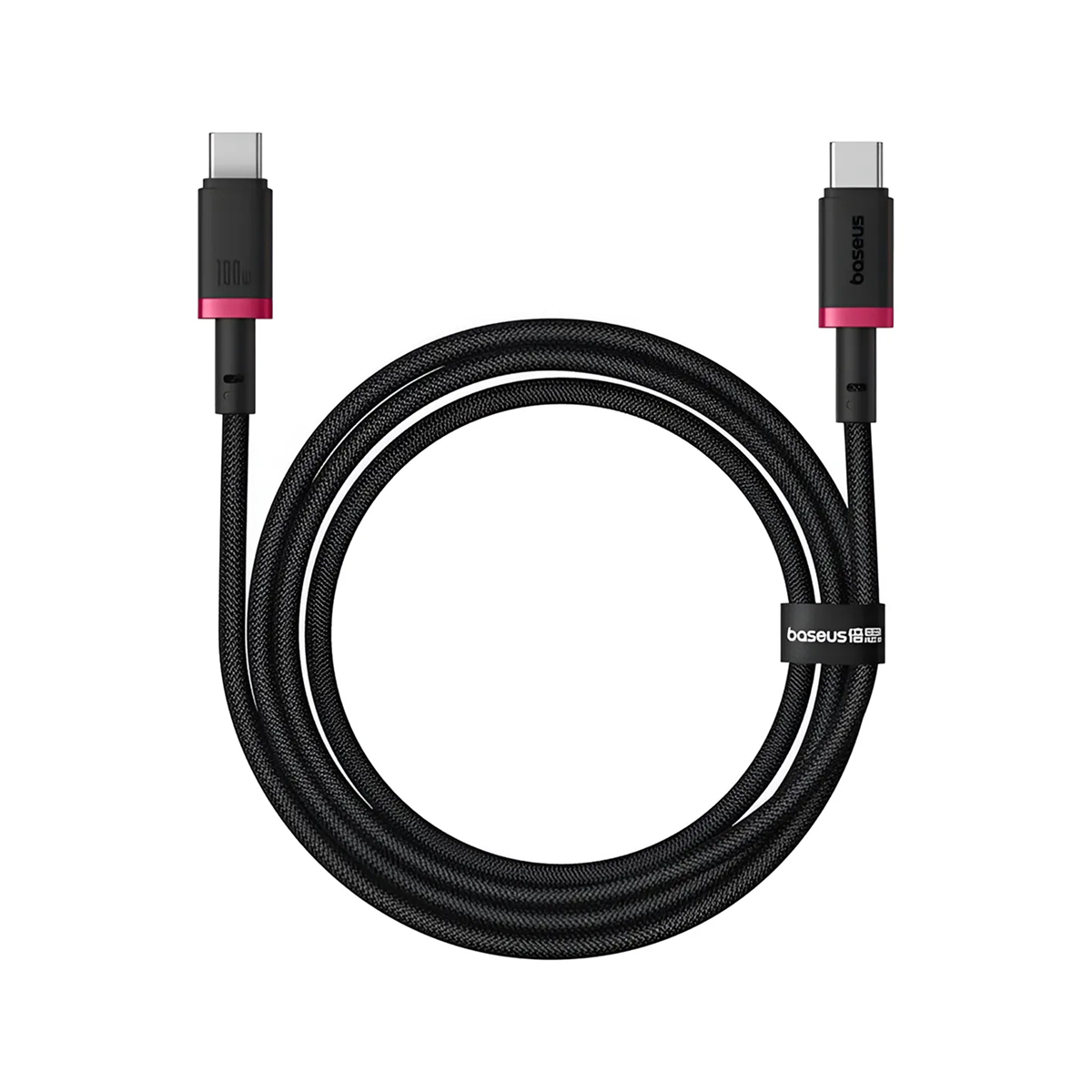 CABLE USB-C A USB-C 100W 1METRO BASEUS DURA SERIES NEGRO/ROJO