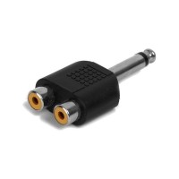 ADAPTADOR 1 PLUG 6.5MM A 2 RCA (MONO)