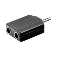 ADAPTADOR 2 PLUG 6.5MM A 1 JACK 3.5MM (STEREO)