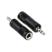 ADAPTADOR 1 PLUG 6.5MM HEMBRA A 1 JACK 3.5MM MACHO (STEREO)