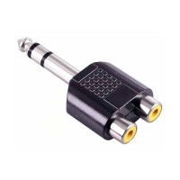 ADAPTADOR 1 PLUG 6.5MM A 2 RCA (STEREO)