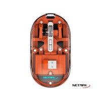 MOUSE INALAMBRICO OPTICO NETMAK NM-M670-O NARANJA