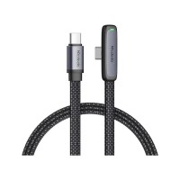 CABLE TIPO C A TIPO C 90 GRADOS MALLADO MCDODO CA-336 NEGRO