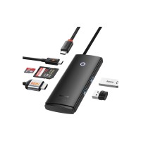 HUB USB-C 6 PUERTOS (1 HDMI+2 USB3.0+1 USB-C+1 SD/TF) BASEUS
