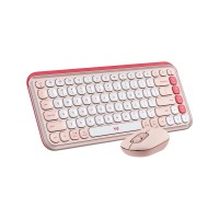 COMBO INALAMBRICO LOGITECH POP ROSA (TECLADO + MOUSE)