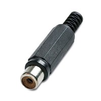 CONECTOR RCA HEMBRA PLASTICO COLOR NEGRO