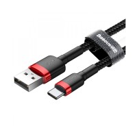 CABLE USB-C A USB-A 2A 3METROS ROJO/NEGRO BASEUS RAPID CHARGE