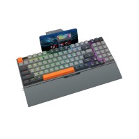 TECLADO GAMER RGB REDRAGON OLAF FULL METAL+SOPORTE P/CELULAR K648GG-RGB