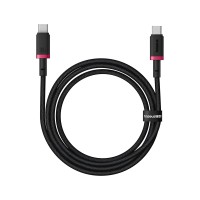 CABLE USB-C A USB-C 100W 1METRO BASEUS DURA SERIES NEGRO/ROJO