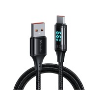 CABLE USB-C A USB-A 6A 1.2METROS PANTALLA DIGITAL MCDODO NEGRO