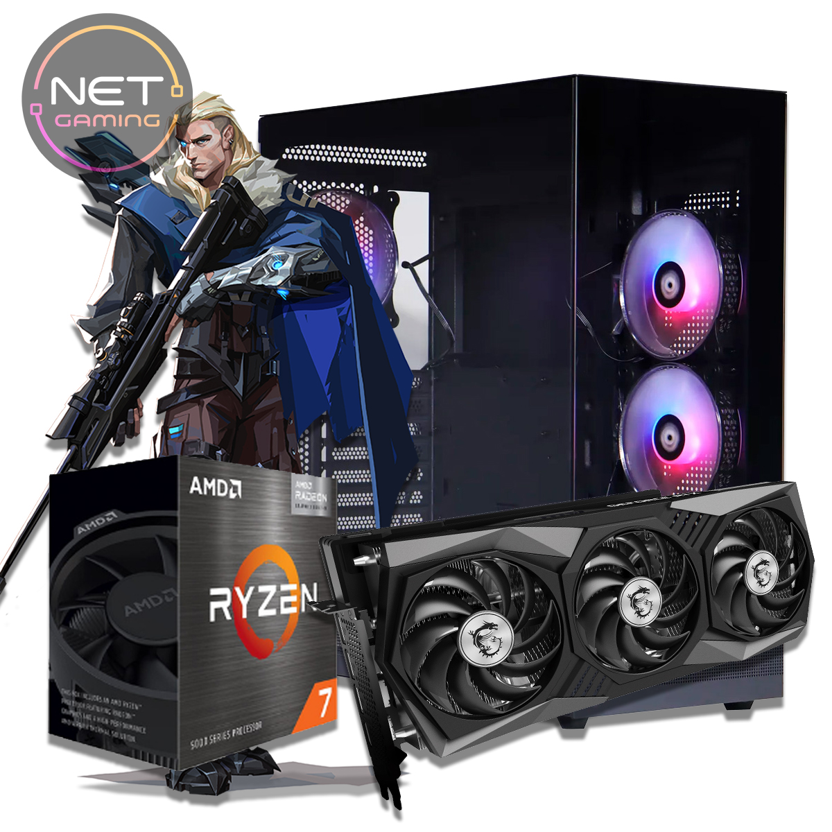 PC Gamer AMD Ryzen 7 5700 4.6 GHZ - 32 GB DDR4 - SSD 1 TB M.2 - RTX 3070 TI 8 GB