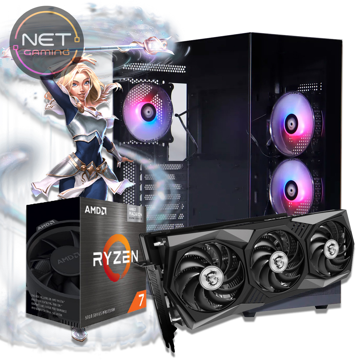 PC Gamer AMD Ryzen 7 5700 4.6 GHZ - 32 GB DDR4 - SSD 1 TB M.2 - RTX 3080 10 GB