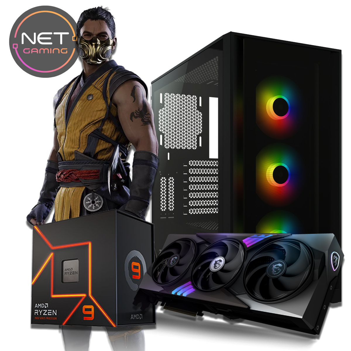 PC Gamer AMD Ryzen 9 9900X3D (AM5) 5.6 GHZ - 64 GB DDR5 - SSD 1 TB M.2 - RTX 5080 16 GB DDR7