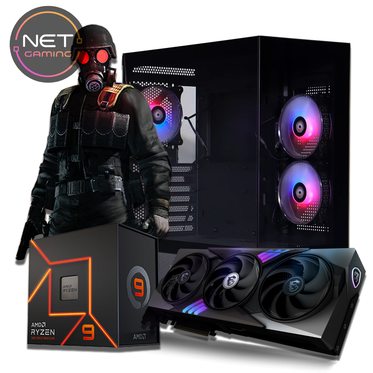 PC Gamer AMD Ryzen 7 9700X (AM5) 5.4 GHZ - 32 GB DDR5 - SSD 1 TB M.2 - RTX 5070 TI 16 GB DDR7