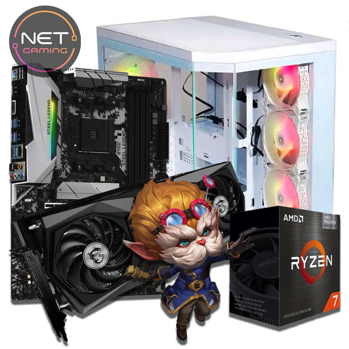 PC Gamer AMD Ryzen 7 5700 4.6 GHZ - 32 GB DDR4 - SSD 1 TB M.2 - RTX 3070 TI 8 GB