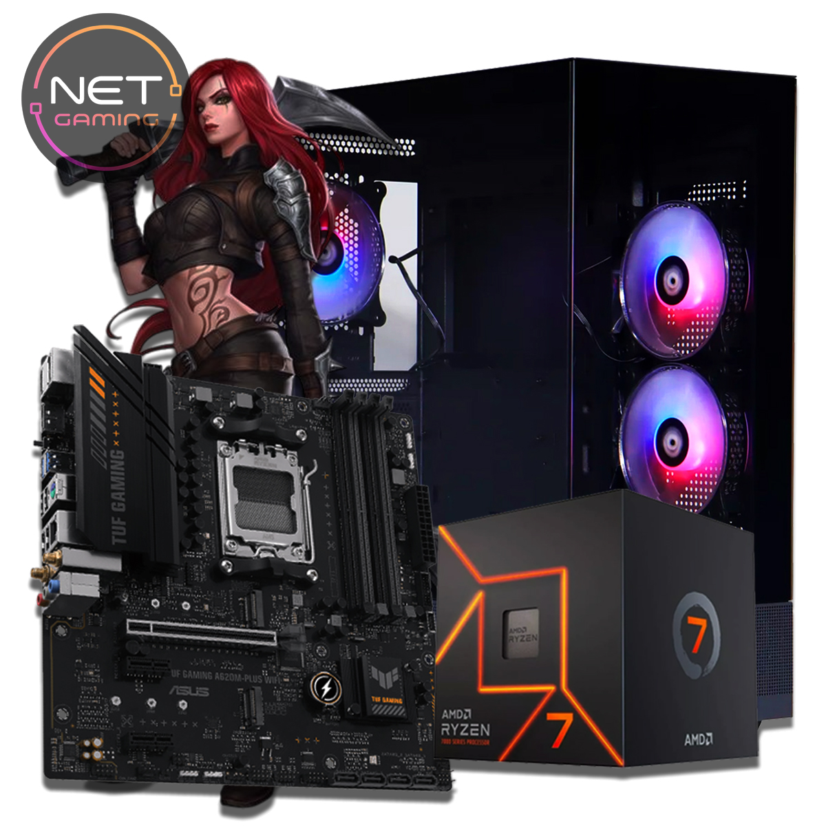 PC Gamer AMD Ryzen  7 9700X 5.5 GHZ - 5060 TI 16 GB DDR7 - 32 GB DDR5 -  SSD 1 TB M.2