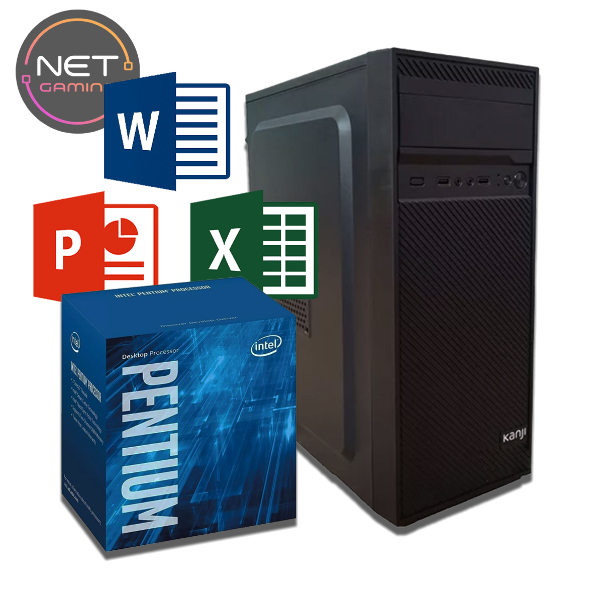 PC Oficina Intel Pentium G6400 - 8 GB DDR4 - SSD 240 GB
