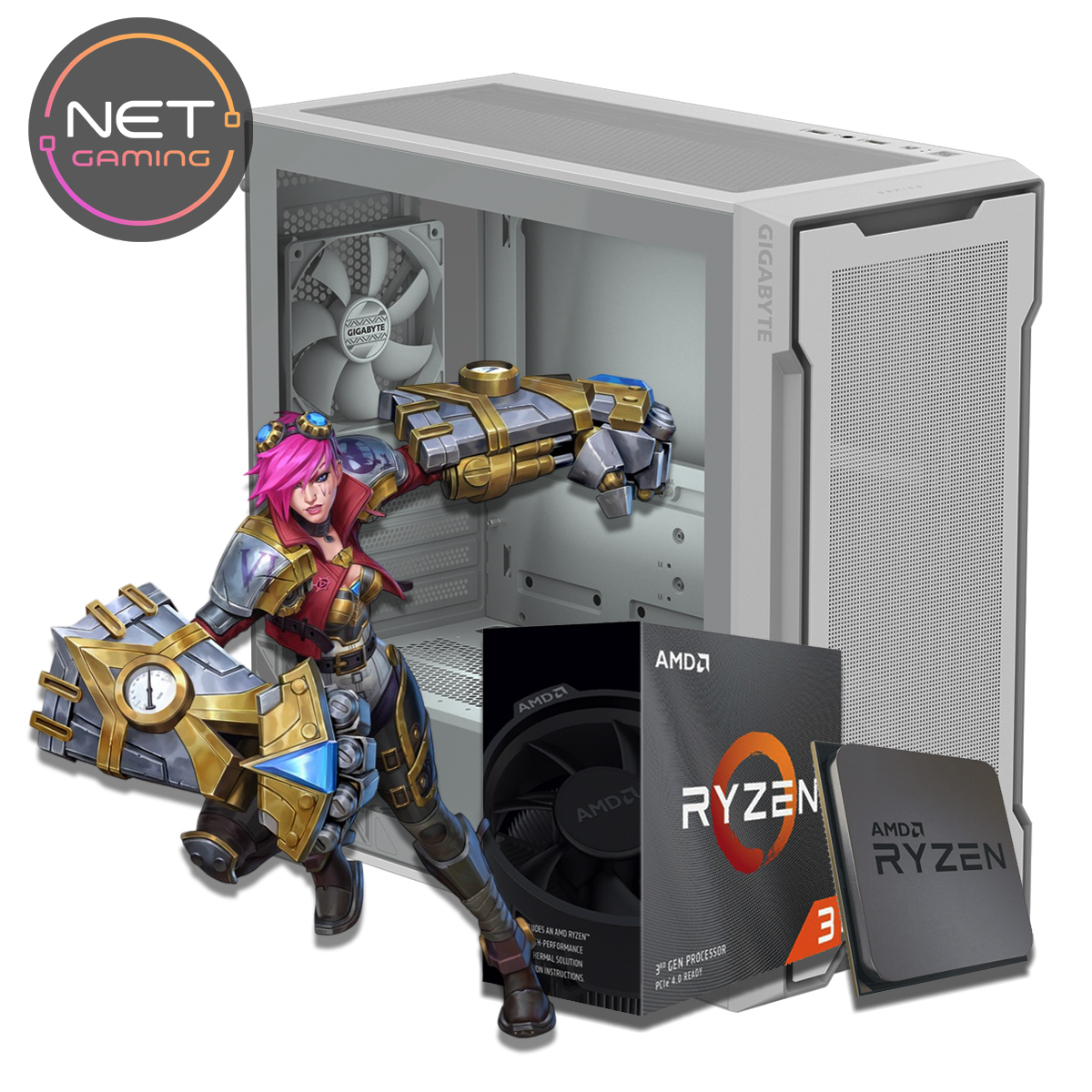 PC AMD Ryzen 3 5300G 4.0 GHZ - 16 GB DDR4 - SSD 500 GB 