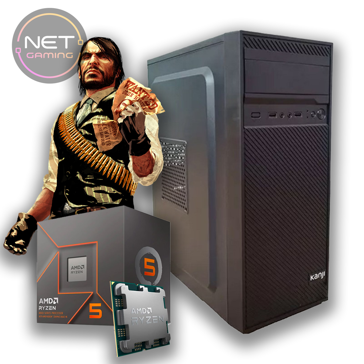 PC AMD Ryzen 5 8600G (AM5) - 16 GB DDR5 - SSD 500 GB M2