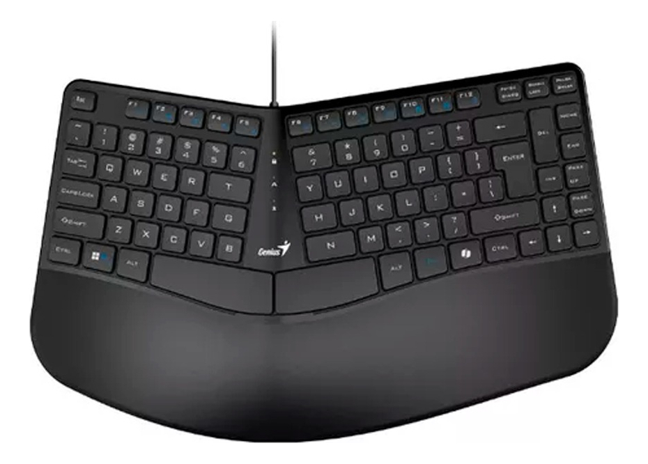 Teclado Curvo Ergonomico Genius Ergo Kb-700 Black Usb