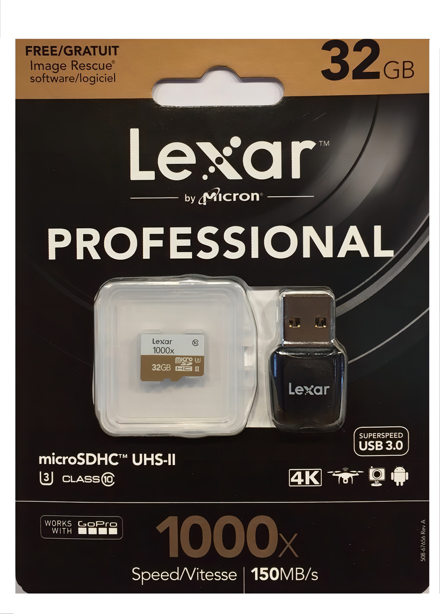 Tarjeta Memoria Lexar Micro Sd 32 Gb 1000x 4k Go Pro Celular