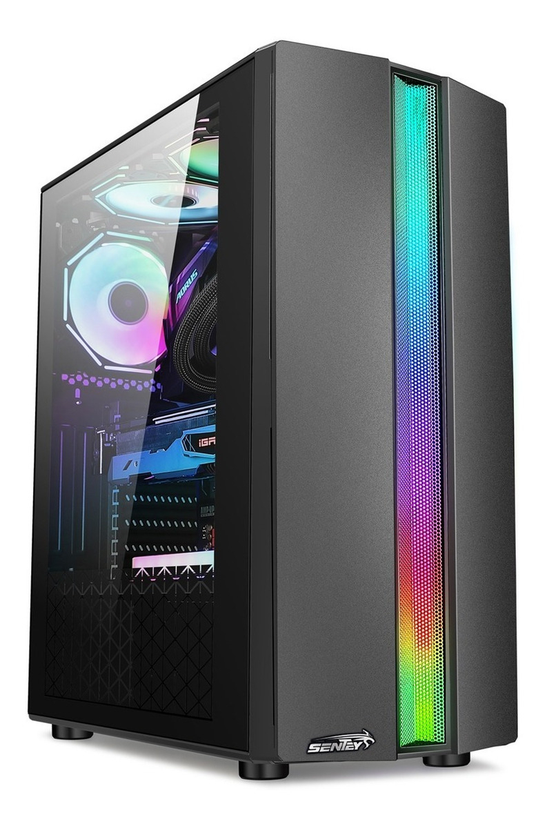 Gabinete Gamer Rgb Sentey S20 Lateral Acrilico S20-sf Color Negro