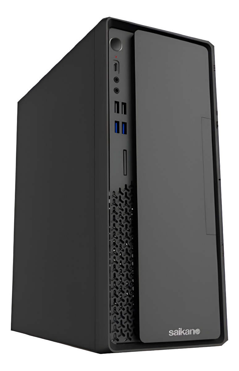 Mini Gabinete Slim Saikano Skn70-t1 Con Fuente Micro Atx-itx Negro