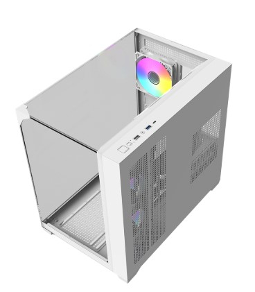 Gabinete Gamer Raidmax Infinita I620 Fishtank Argb Glass White