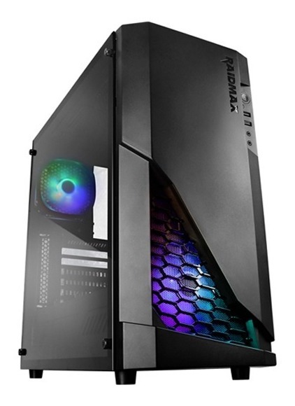 Gabinete Gamer Raidmax Aegis Rgb Glass  Black 