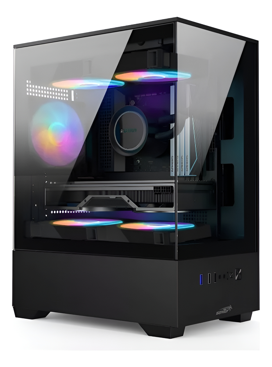 Gabinete Gamer Sentey H11 Black 5 Fan Frgb Auto Tg Matx