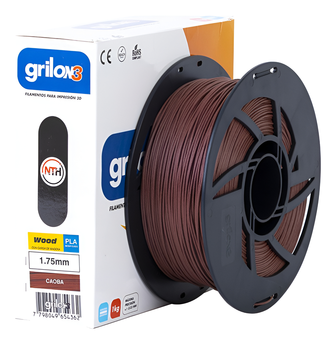 Filamento Grilon3 Pla WOOD 1.75mm - 1kg - Impresion 3d