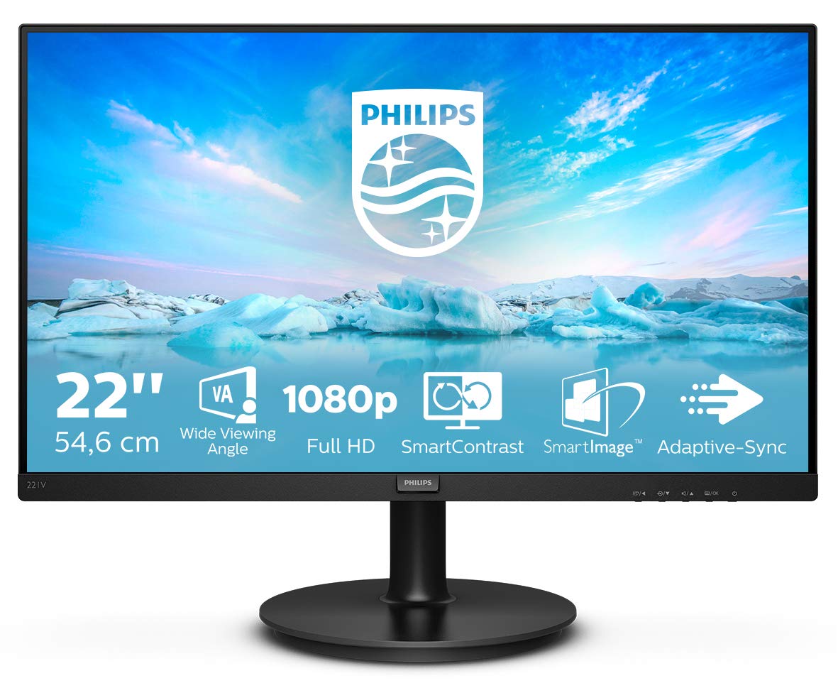 Monitor Philips 221v8/77 21,5'' Full Hd 75 Hz Lcd 4 Ms Color Negro