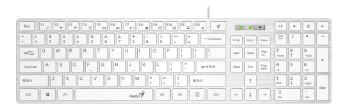 Teclado Genius Slimstar 126 White Usb