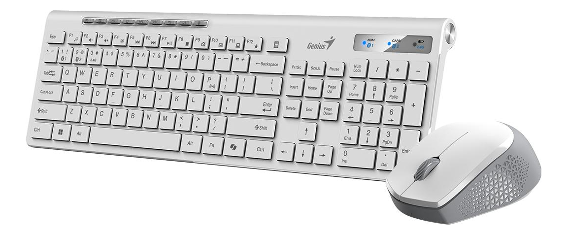 Teclado + Mouse Combo Usb Genius Slimstar 8230 Ai White