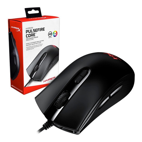 Mouse Gamer Hyperx Pulsefire Core Led Rgb 6200dpi Gaming Ambidiestro 