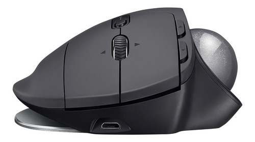 Mouse Logitech Mx Ergo Trackball Inalámbrico Ergonómico Color Negro