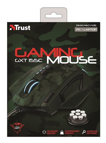 Trust Gxt 155c Gaming Mouse - Green Camouflage