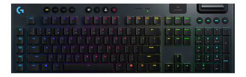 Teclado gamer bluetooth Logitech G Serie G QWERTY GL Tactile inglés US color negro con luz RGB G915
