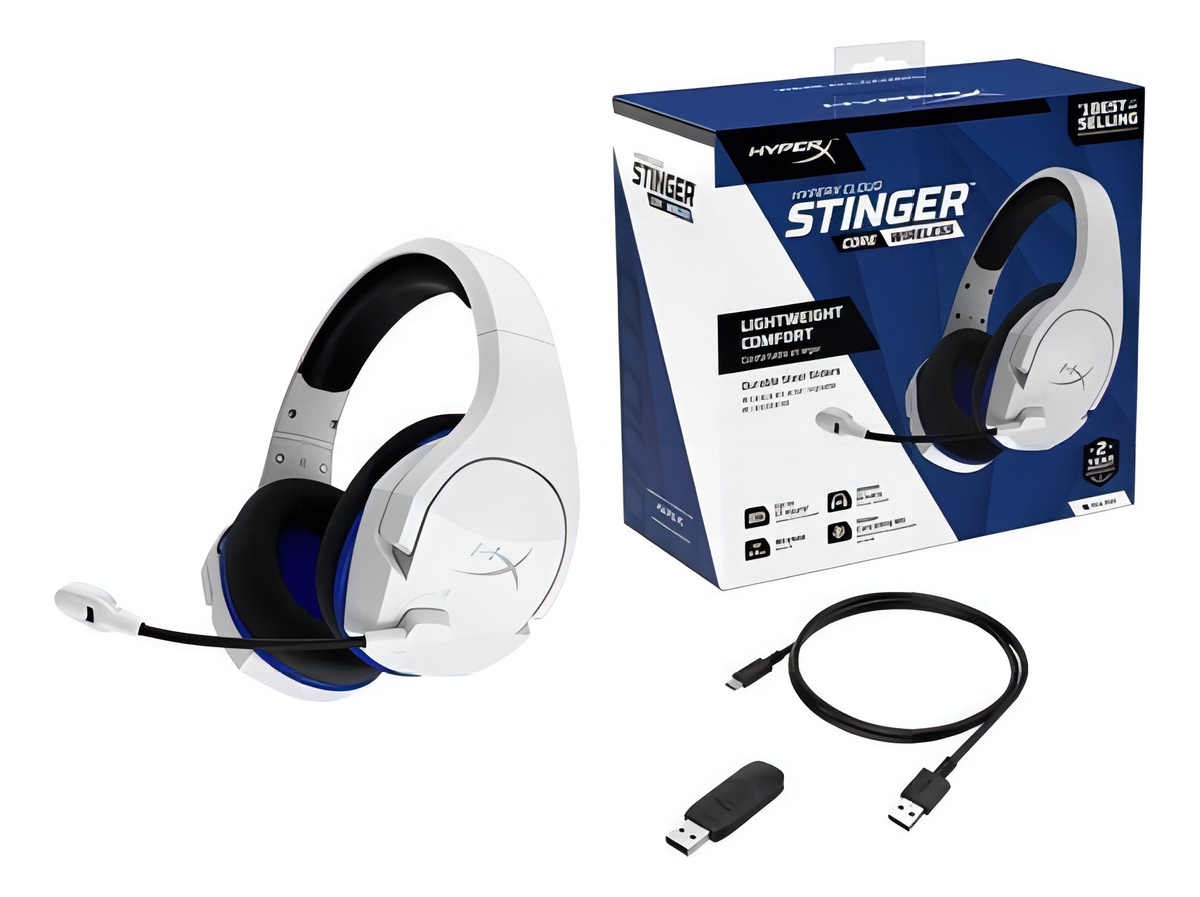 Auriculares gamer inalámbricos HyperX Cloud Stinger Core HHSS1C-KB blanco