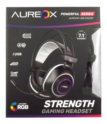 Auricular Gamer Aureox Strength 7.1 Arxp-gh400 Rgb