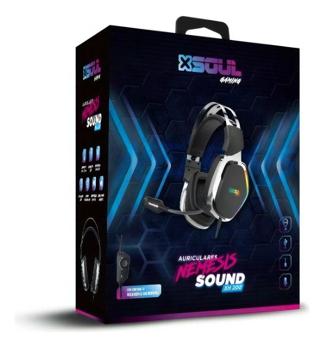 Auricular Gamer Soul Rgb Nemesis Usb 3.5mm C/mic XH 200