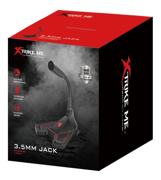Microfono Gamer Xtrike Me Xmc-01 Omnidireccional Para Pc Color Negro