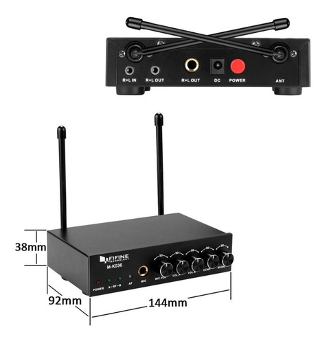 Fifine K036 Sistema Inalambrico Doble Microfono De Mano Uhf