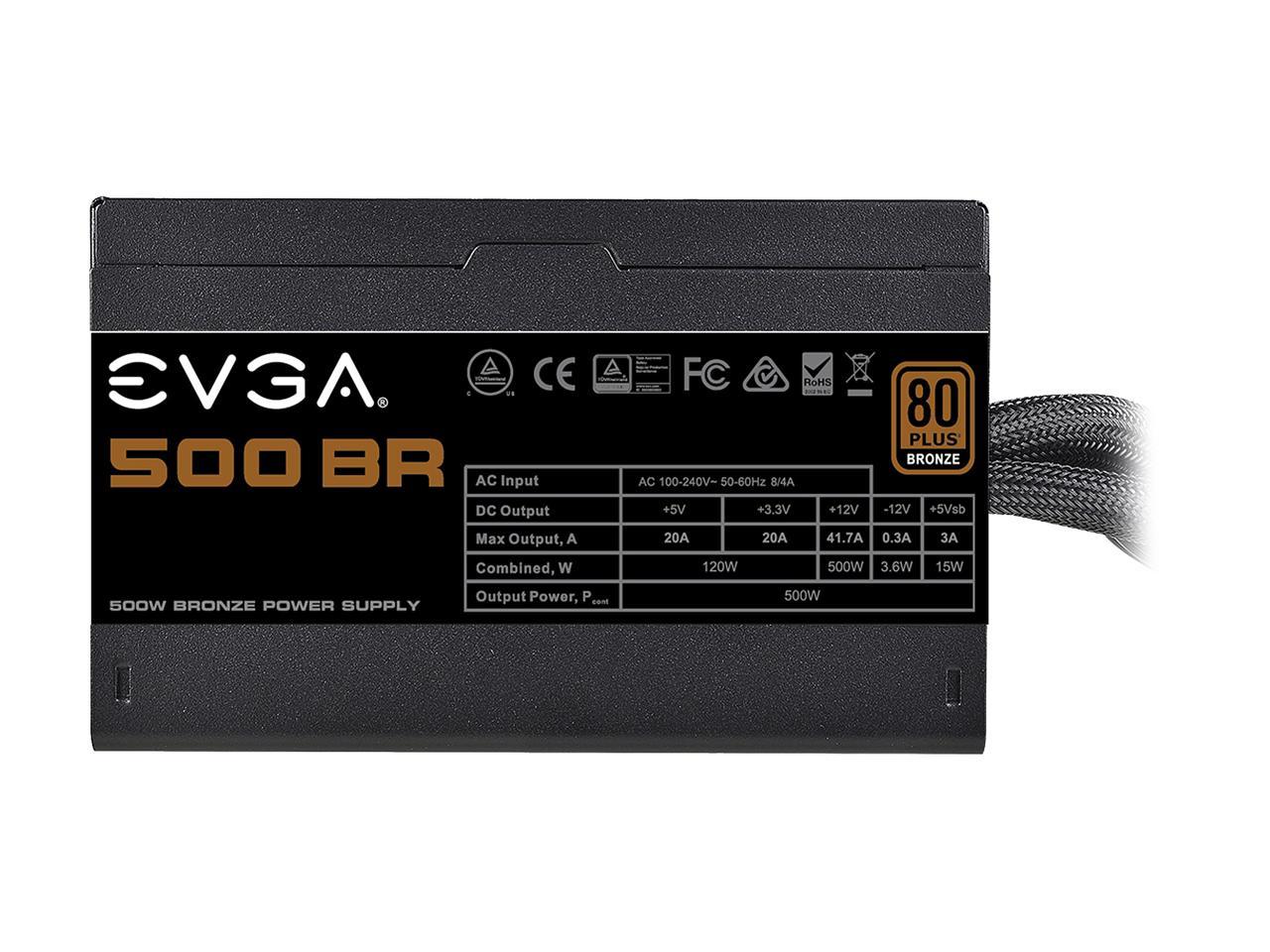 Fuente Gamer Evga 500w Br 80 Bronze