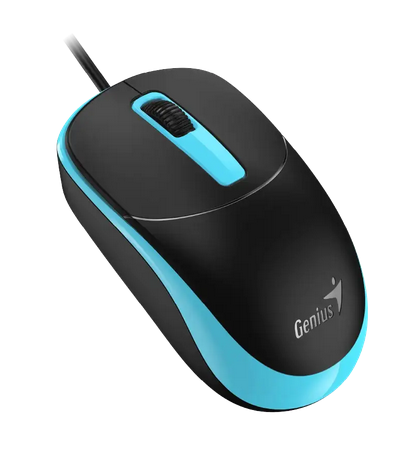Mouse Genius Rs2 Dx-123 Black Usb-a Black Blue