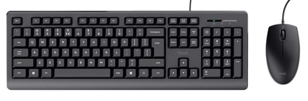 Combo Teclado + Mouse Trust Primo Black Usb Silencioso