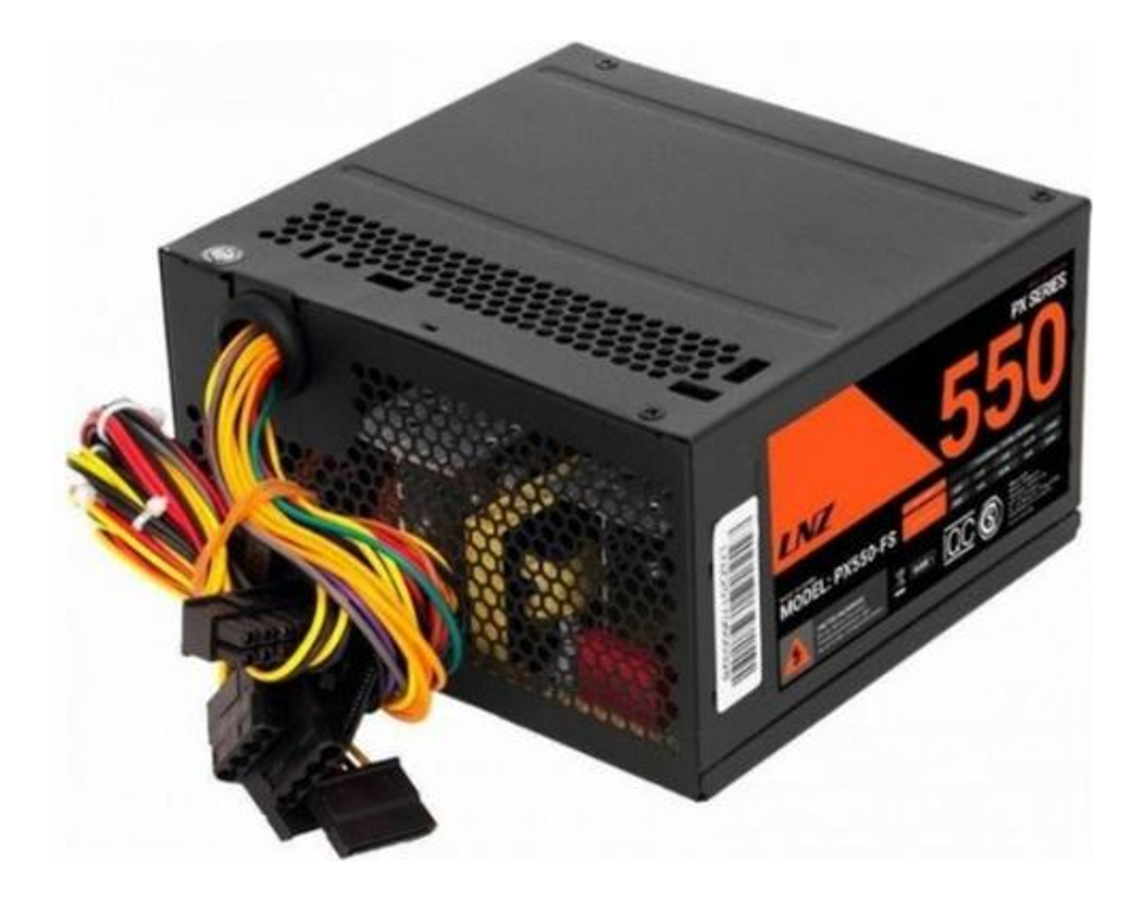 Fuente de alimentación para PC LNZ XS550-PS 550W negra