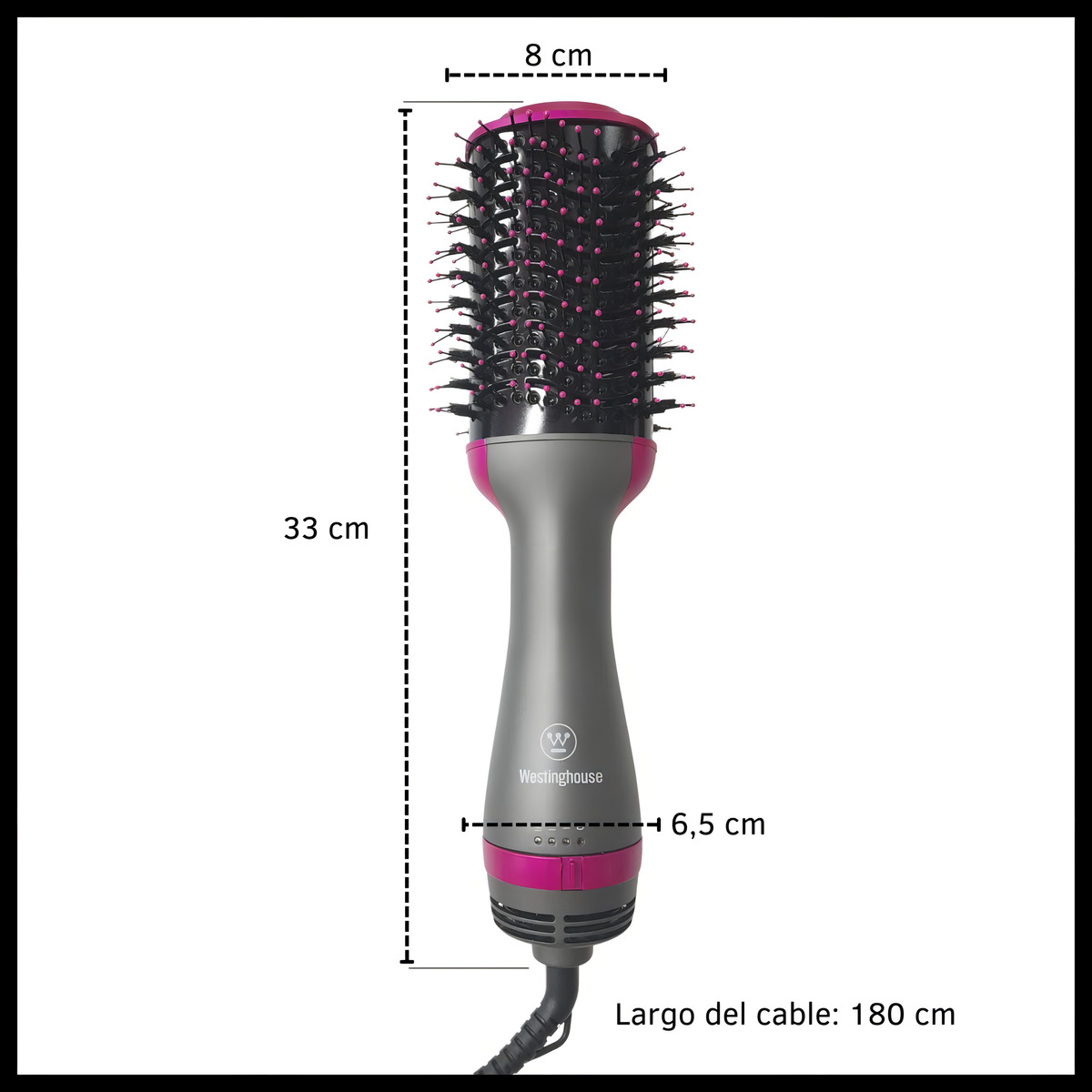 Cepillo Secador Alisador Moldeador Westinghouse Anti Frizz