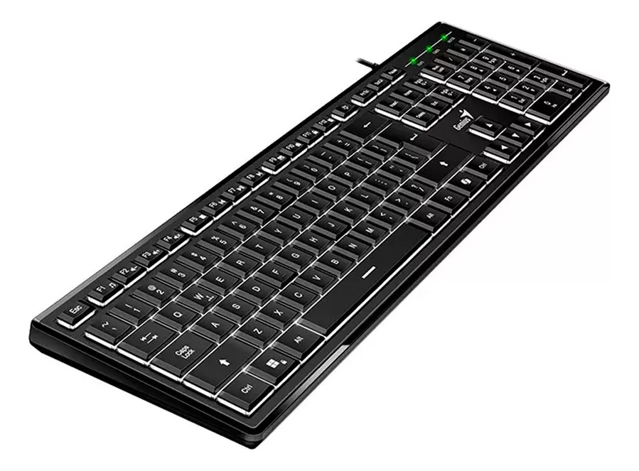 Teclado Genius Slimstar 820 Retroiluminado Black Usb